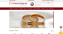 Desktop Screenshot of 123traumringe.de